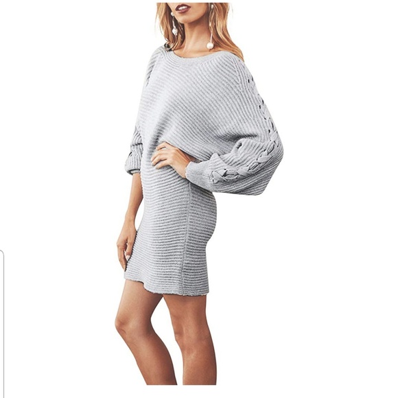 Off Shoulder Sweater Dress - Picture 3 of 5